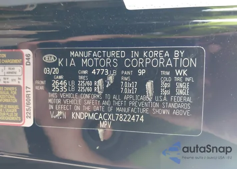 2020 Kia Sportage Lx из США, поврежденный, VIN KNDPMCACXL7822474